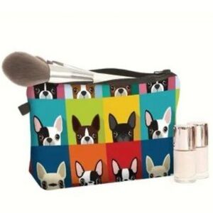 Playful Dog Print Cosmetic Pouch
